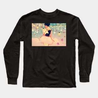 Ballerina Clouds magic stars Le Voyage Dans la Lun (A Trip to the Moon) by Georges Méliès Long Sleeve T-Shirt